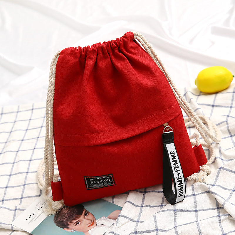 Mochila de lona de cordón al por mayor